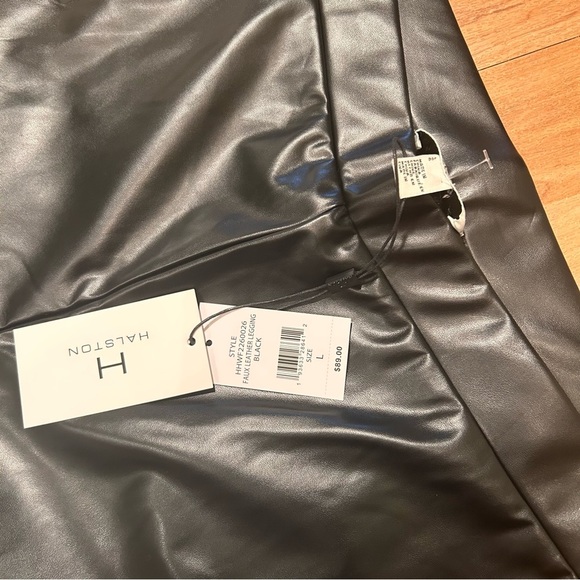 H Halston Faux Leather Pull On Pants NWT - Picture 6 of 7